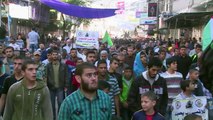 Anti-Israel protest in Khan Yunis in the Gaza Strip