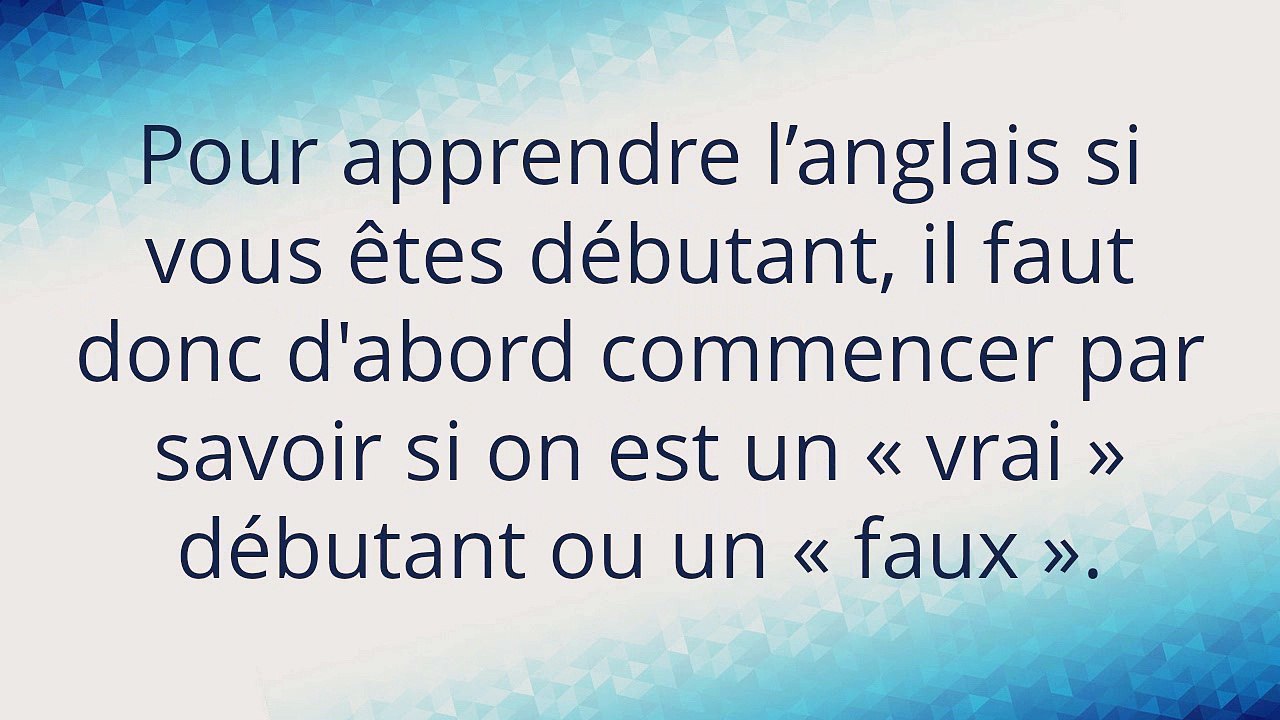 Apprendre l'anglais pour débutant, Anglais pour débutants gratuit, Cour d'anglais pour débutant