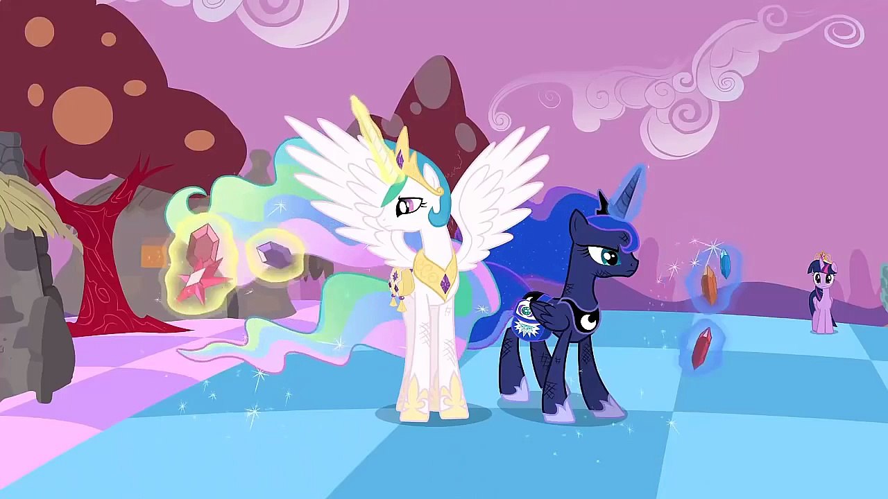 MLP: FiM Princess Luna and Princess Celestia Defeat Discord Princess Twilight Sparkle [HD]