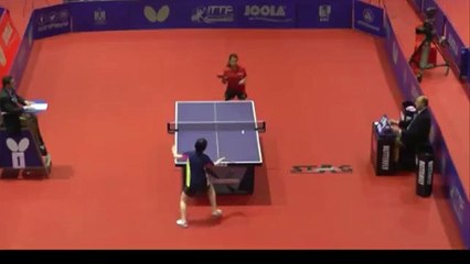 Le point de fou d'Adriana Diaz en tennis de table