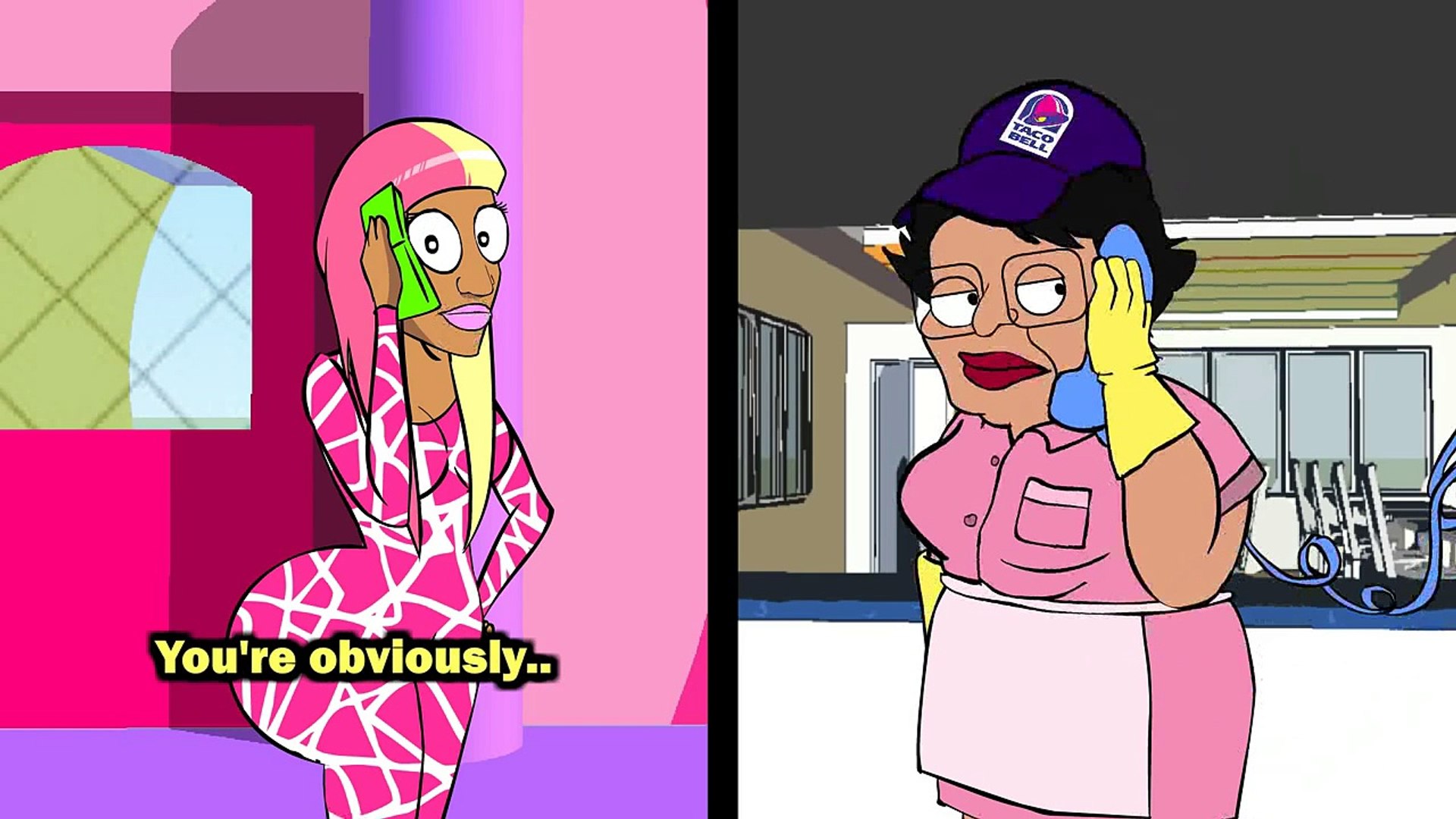 ⁣Nicki Minaj Prank Call (CARTOON)