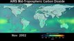 Aqua/AIRS Carbon Dioxide with Mauna Loa Carbon Dioxide Overlaid