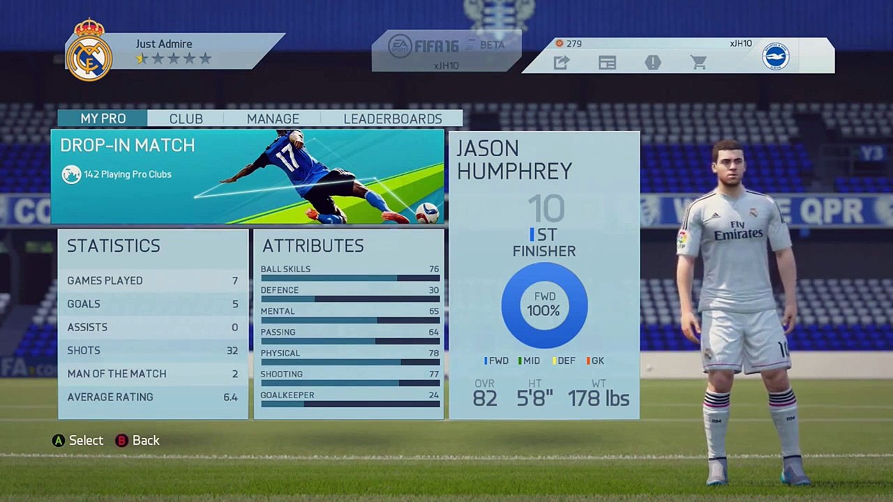 Fifa 16 Club Pro Le Gameplay Video Dailymotion