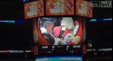 EXTENDED- Benny the Bull saves the day on this Epic Kiss Cam 1/3/15 Bulls vs Celtics