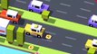 Classic chicken From Crossy Road decided that getting ran over is fun