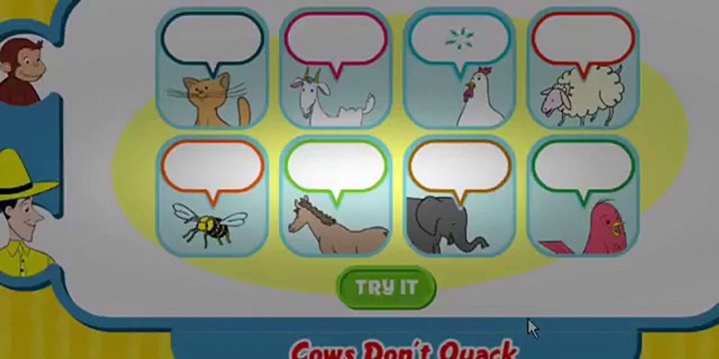 Curious George Cows Don't Quack Cartoon Animation PBS Kids Game Play Walkthrough