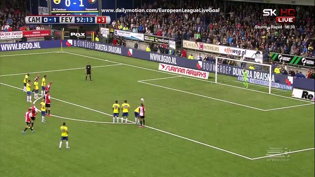 Dirk Kuyt 0:2 Penalty Kick | Cambuur - Feyenoord 16.08.2015 HD