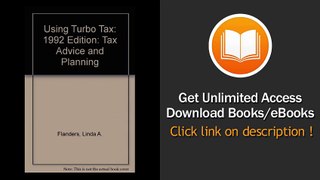 Using Turbo Tax 1992 Edition Tax Advice And Planning EBOOK (PDF) REVIEW