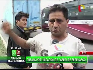 Vecinos de Ate protestan por construcción de caseta de Serenazgo