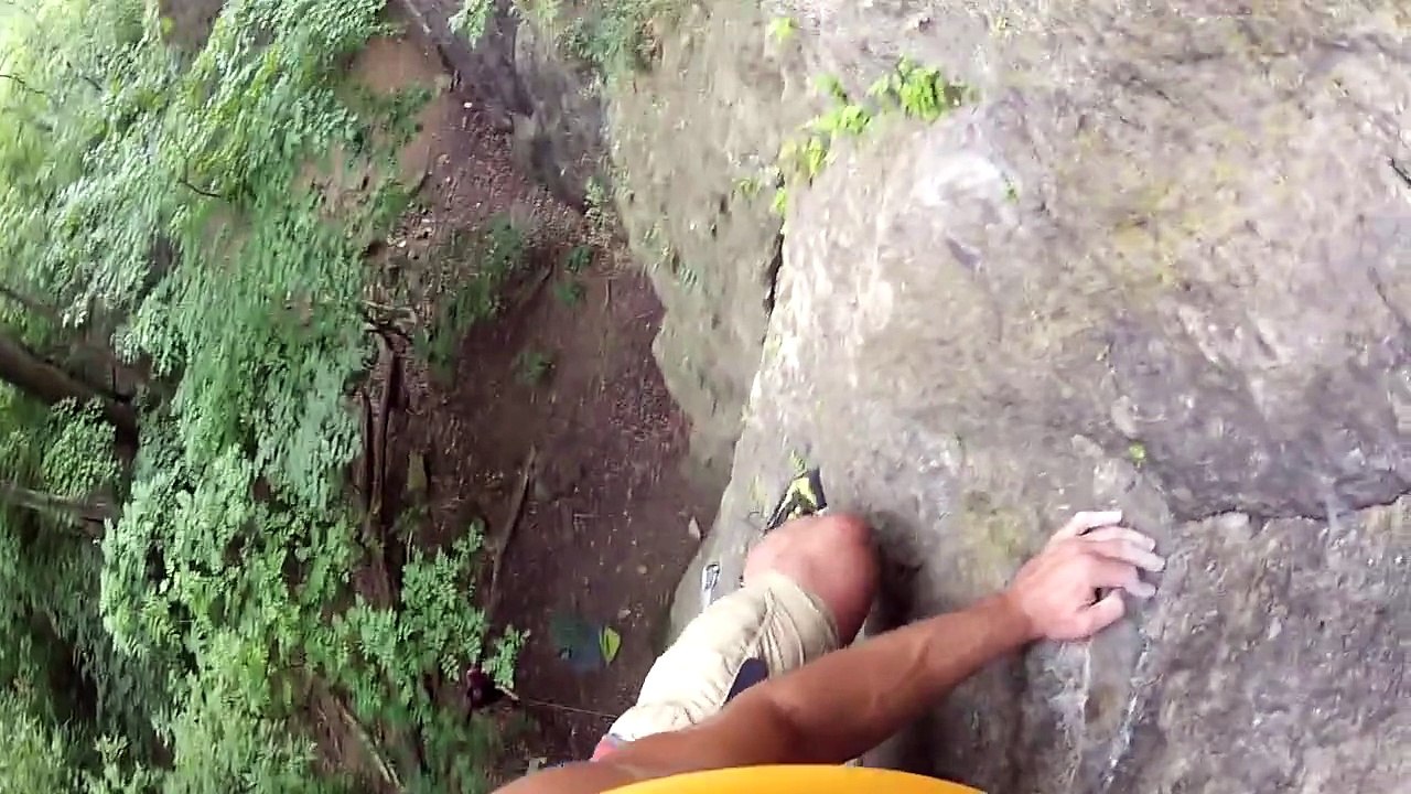 My First Lead Climbing Fall