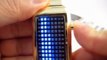 LOCOMO - 72-LED Light Stainless Steel Dot Matrix Digital Wrist Watch