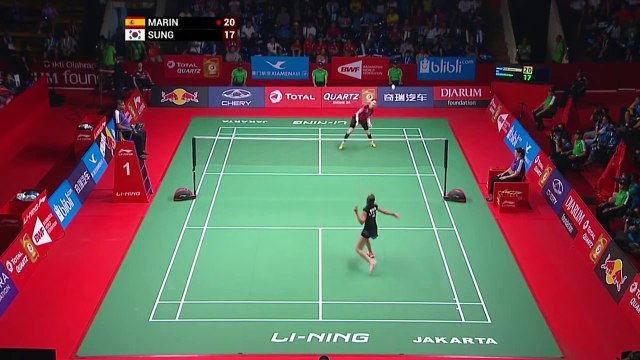 2015 Championships SF | Carolina MARIN vs SUNG Ji Hyun | GAME POINT 1