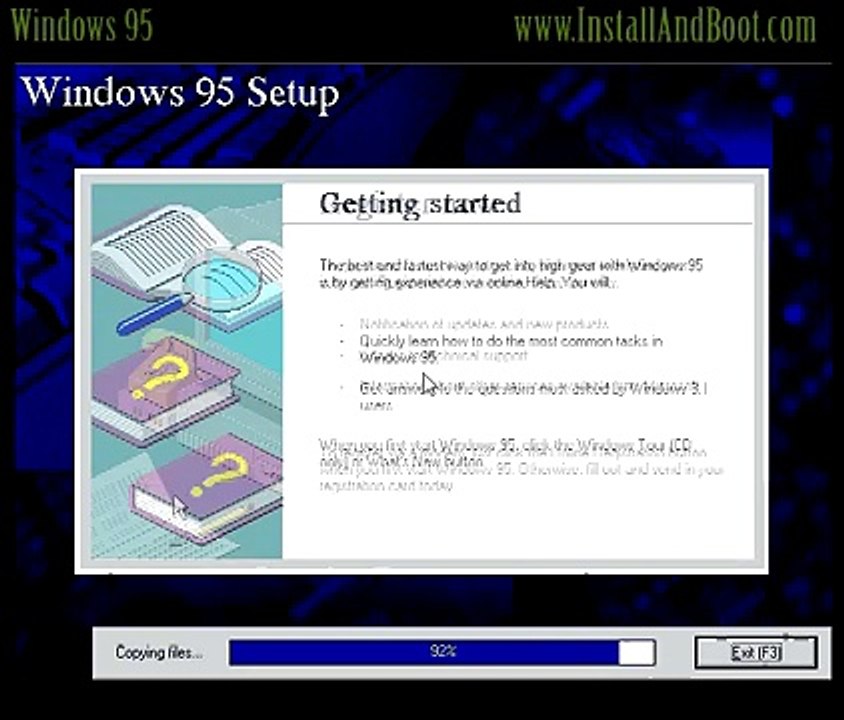 Windows 95 setup