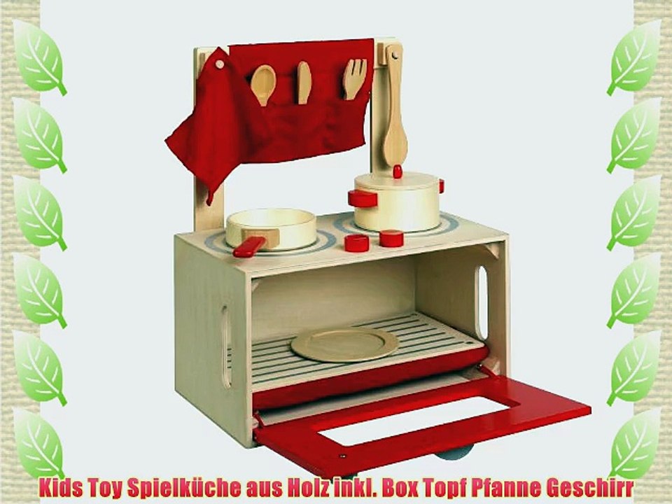Kids Toy Spielk?che aus Holz inkl. Box Topf Pfanne Geschirr