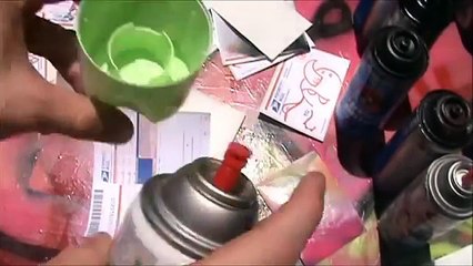 How To Make A Splatter Effect Using Spray Paint - Sticker Backgrounds Ep: 002