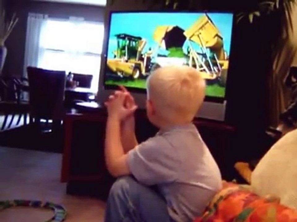 Sam watching and dancing to Trucks, Tractors and Trains video Dailymotion