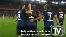 Thiago Silva Amazing Goal Paris SG 2 - 0 Gazelec Ajaccio -Ligue 1 - 16-8-2015