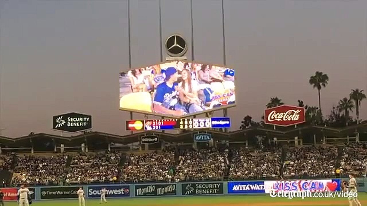 Gay kiss cam sends baseball stadium into raptures