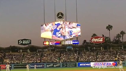 Gay kiss cam sends baseball stadium into raptures