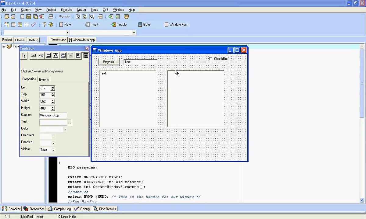 Dev C++ Window Form v0.2 by Login