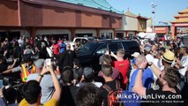 Floyd Mayweather Arrives at Gym in Media Frenzy