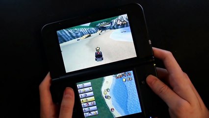 Nintendo 3DS XL - Mario Kart 7 Online World Gameplay Race HD - Koopa Beach