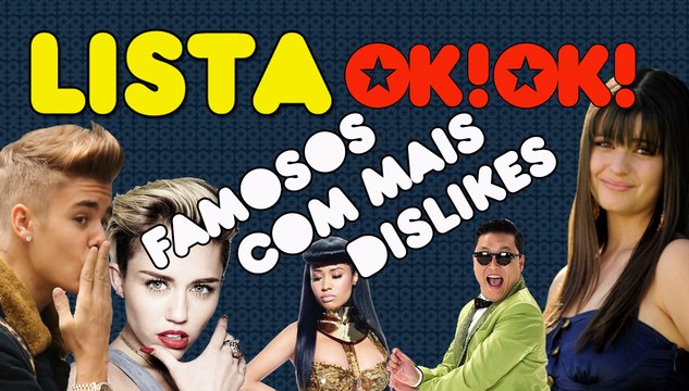 Top 5 famosos com mais dislikes EVEEEEEEEEEER