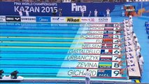 Séries 50m dos F - ChM 2015 natation, Cini et Gastaldello (28.02, record de France)