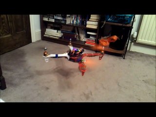 multiwii quadcopter using Arduino Nano GY80 - take off test -  PID tuning