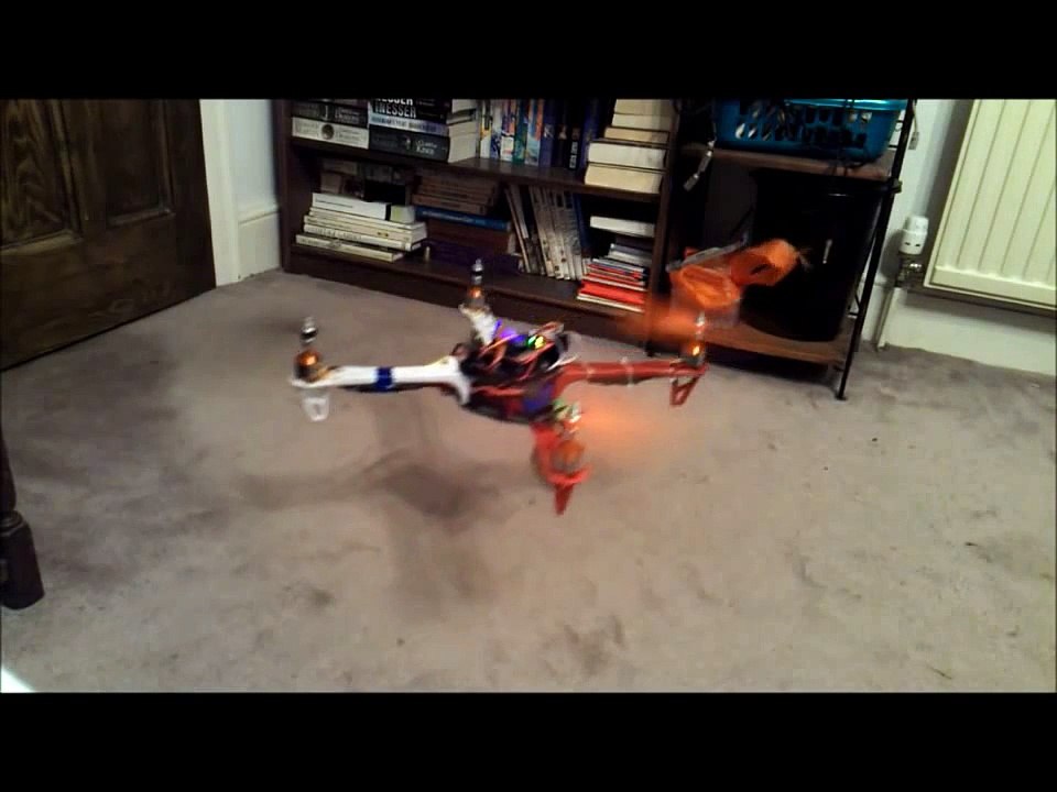 multiwii quadcopter using Arduino Nano GY80 - take off test -  PID tuning