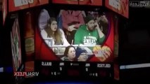 Stadium kiss cam captures girlfriend slapping and punching boyfriend during basketball game after he