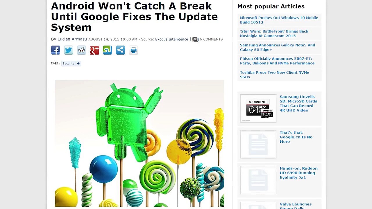 Audi's Tesla competitor, Android Stagefright patch, Witcher 3 mods