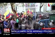 Ecuador: batalla campal entre indígenas y policías