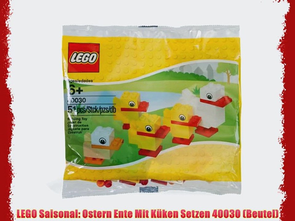 LEGO Saisonal: Ostern Ente Mit K?ken Setzen 40030 (Beutel)