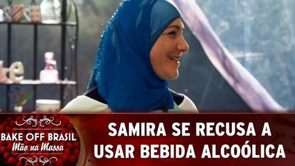 Samira se recusa a usar bebida alcoólica em receita