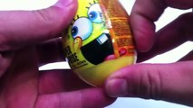 Kinder Surprise Eggs Unboxing Spongebob gift toy. Huevo Kinder Bob Esponja