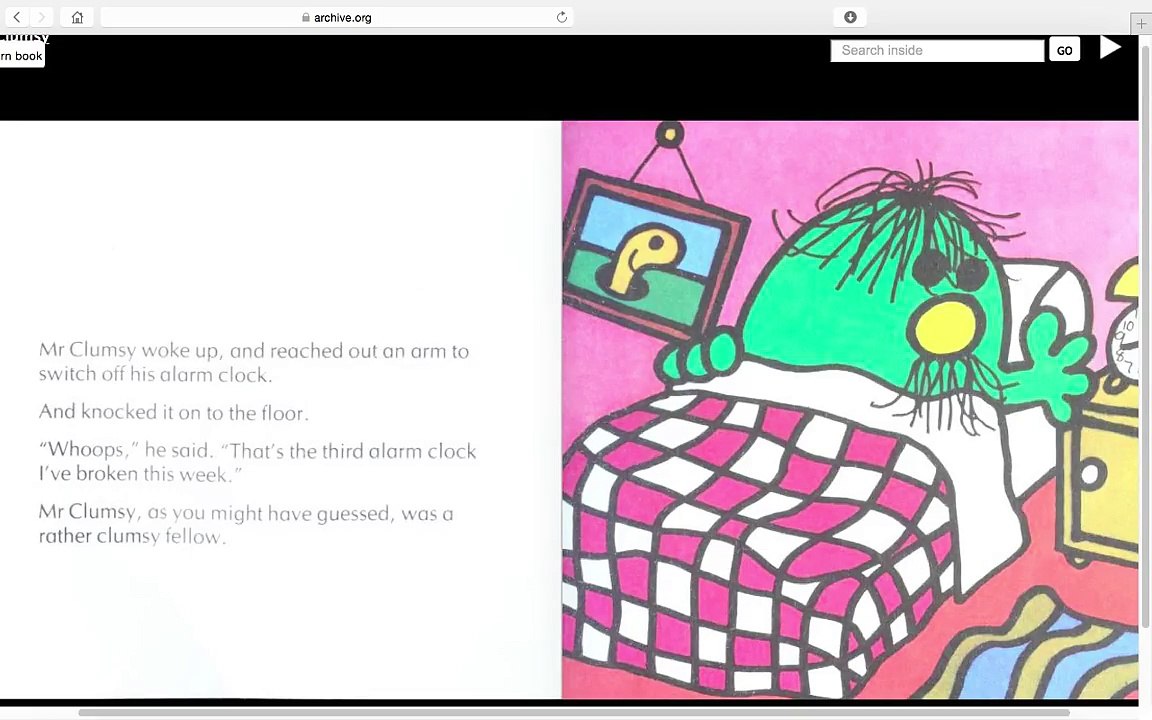 Mr. Clumsy (read aloud)