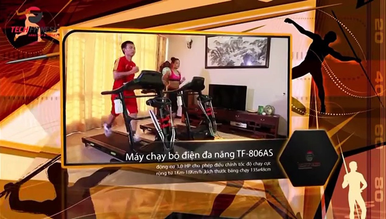 Máy chạy bộ điện ĐÀI LOAN Tech fitness tại nha trang