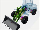 samadii DEM, Metariver Technology : numerical simulation of Wheel Loader on GPUs (CUDA)
