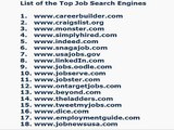 A Listing on the Top Job Search Engines and The Best Way to Boost your Employment Search Techniques