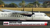Missing Indonesian flight carrying 54 people found crashed: official