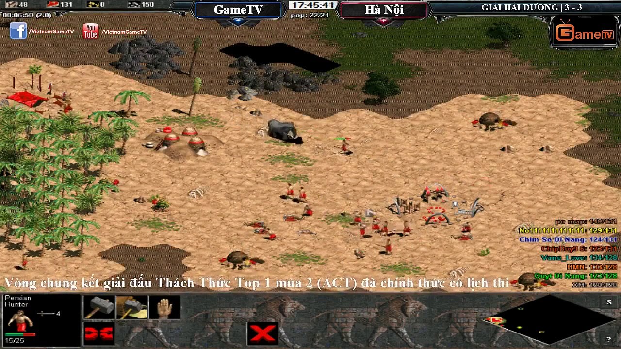 AoE Hai Duong 2015 | Game đấu chung kết nhọ nhem cho Team Ha Nội khi đối đầu với GameTV