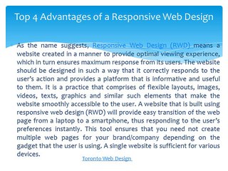 Top 4 Advantages of a Responsive Web Design