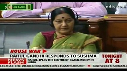Rahul Gandhi attacks Smt. Sushma Swaraj