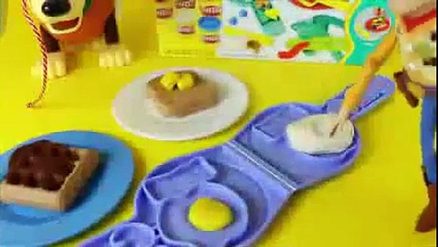 Play Doh Candy M&Ms with Toy Story Slinky Dog and Rex Buzz Woody Mr Potato Head M and M