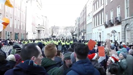 Irish Water Protest at Leinster House 10-12-2014