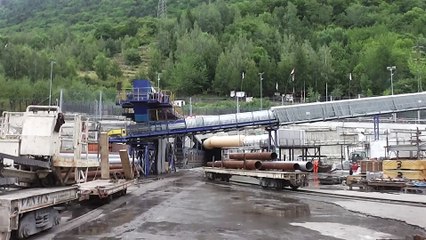 L'entrée de la descenderie de la Maddalena, sur le territoire de Chiomonte, dans la vallée de Suse, en Italie