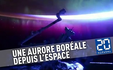 Une aurore boréale observée depuis l’espace