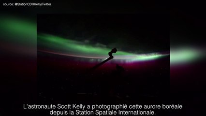 Une aurore boréale vue depuis la Station Spatiale Internationale