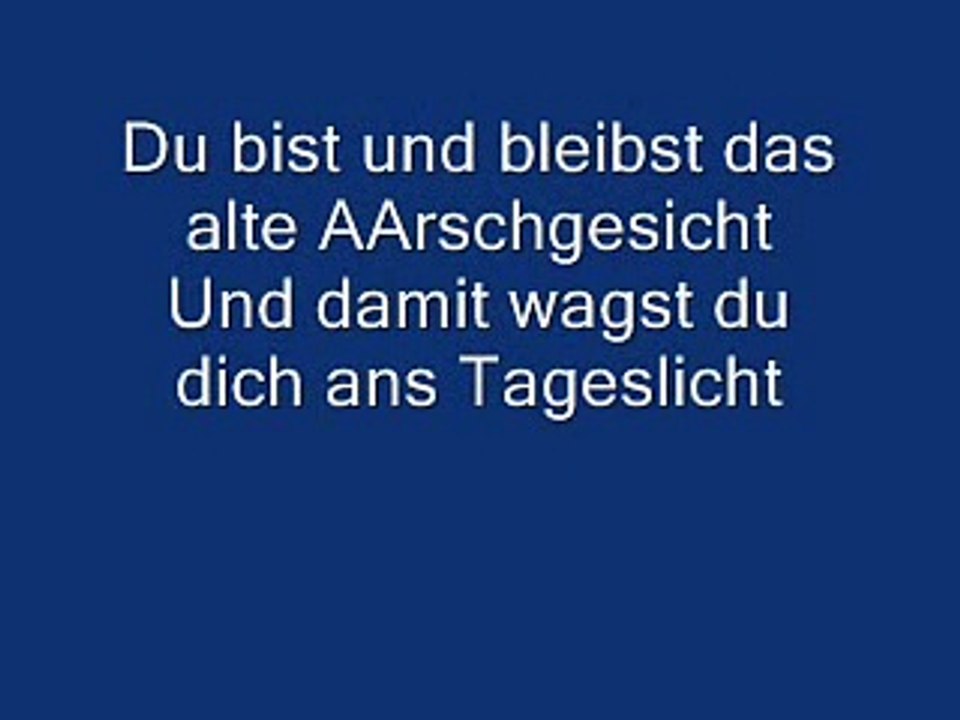 Otto Waalkes Arschgesicht mit Text